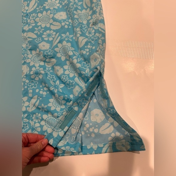 Columbia Golf Skirt Women’s 6 Floral Blue Knee Length Snap Button - Picture 7 of 10